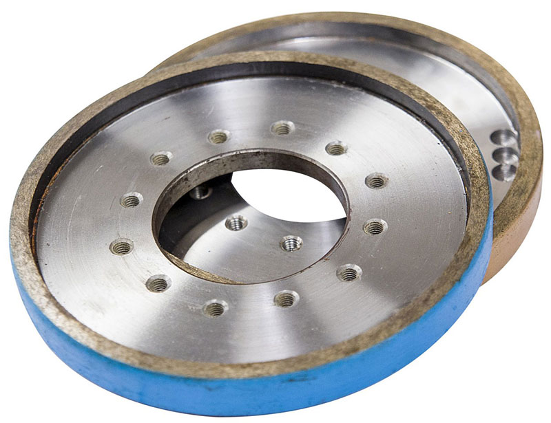 Dry diamond squaring wheel